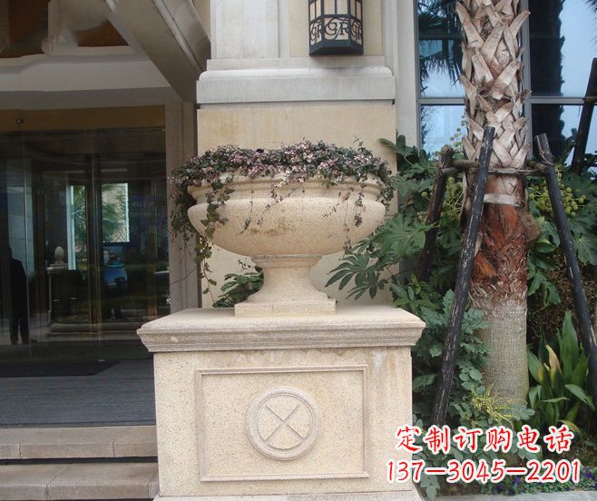 广东精美大理石花盆,给您的家增添独特的色彩
