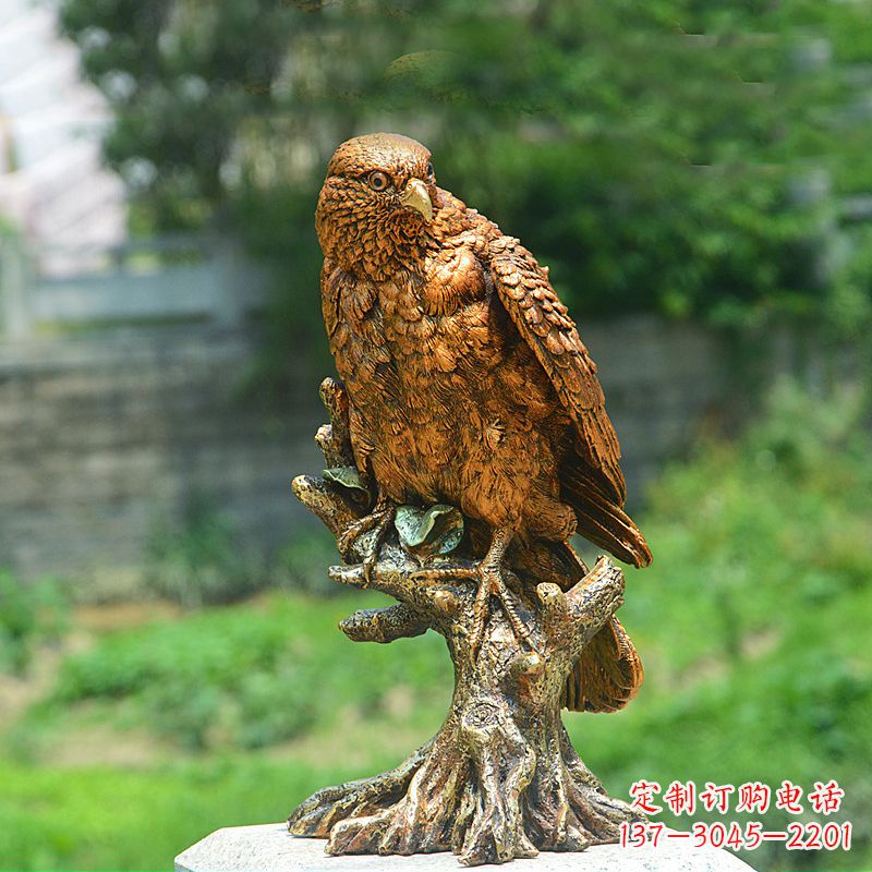 广东玻璃钢仿铜仿真老鹰雕塑