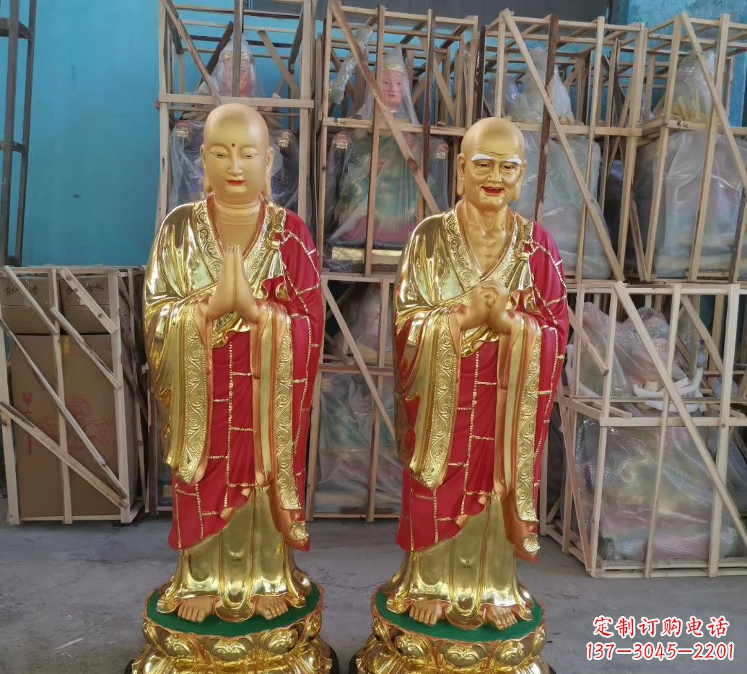 广东玻璃钢仿铜佛像雕塑给寺庙景观增添神秘韵味