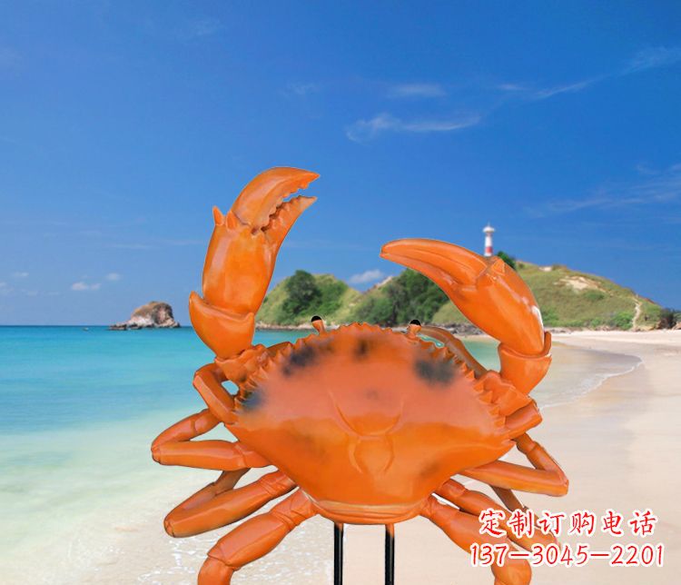 广东玻璃钢仿真螃蟹雕塑