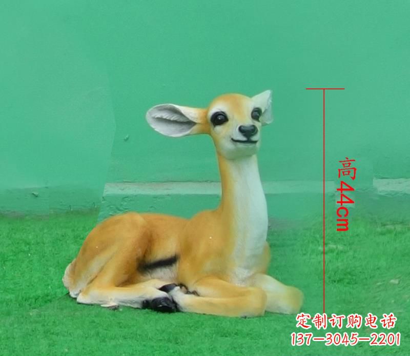 广东玻璃钢公园仿真动物羚羊雕塑