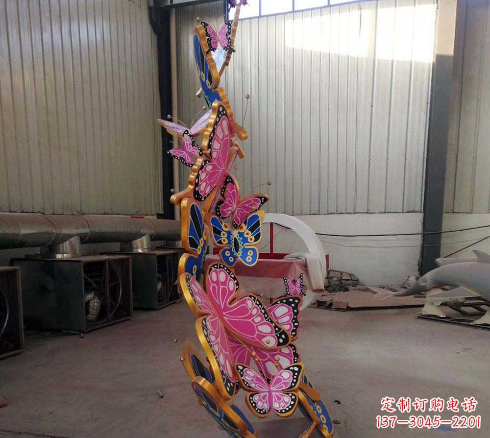 广东精致绚丽的不锈钢蝴蝶雕塑