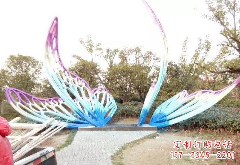 广东不锈钢彩色蝴蝶雕塑