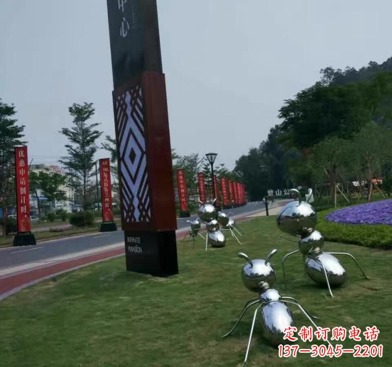 广东不锈钢蚂蚁雕塑精美的艺术精品