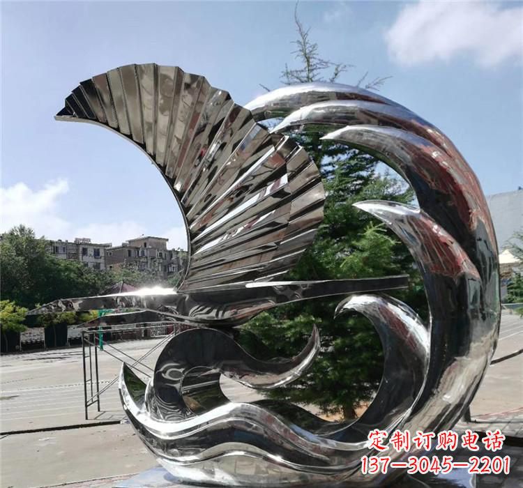 广东不锈钢翅膀雕塑艺术之羽
