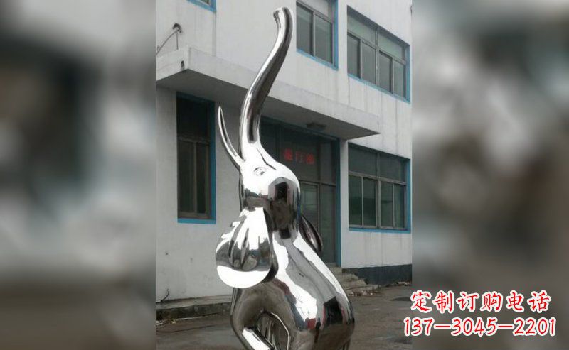 广东不锈钢抽象大象雕塑
