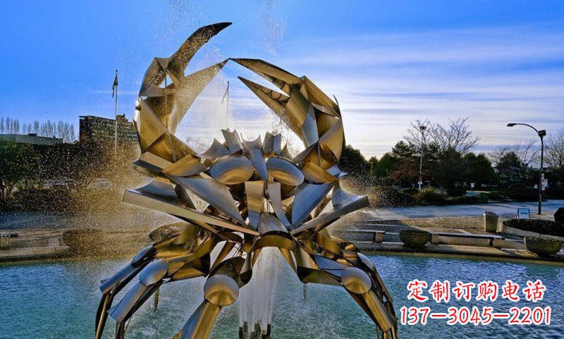 广东不锈钢抽象大型螃蟹雕塑