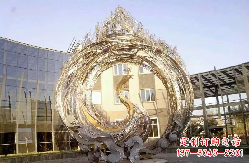 广东不锈钢凤凰涅槃雕塑