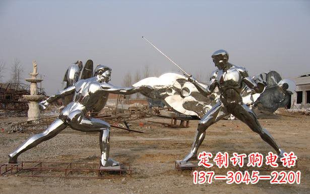 广东不锈钢雕刻的运动员雕塑