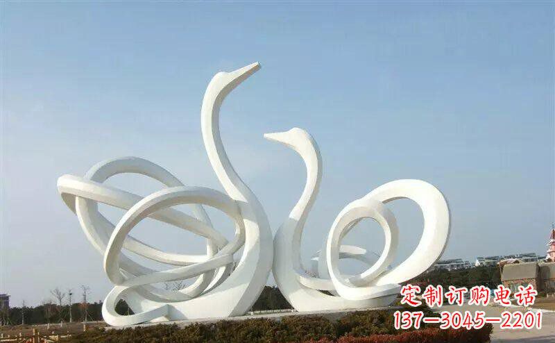 广东不锈钢制作的天鹅雕塑