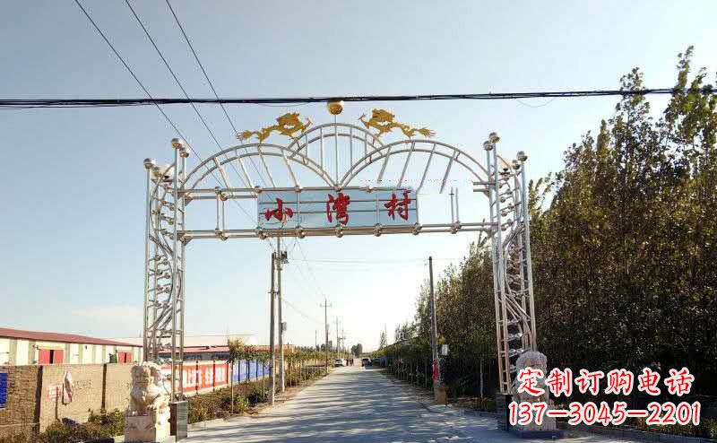 广东不锈钢牌坊雕塑艺术展示美丽乡村