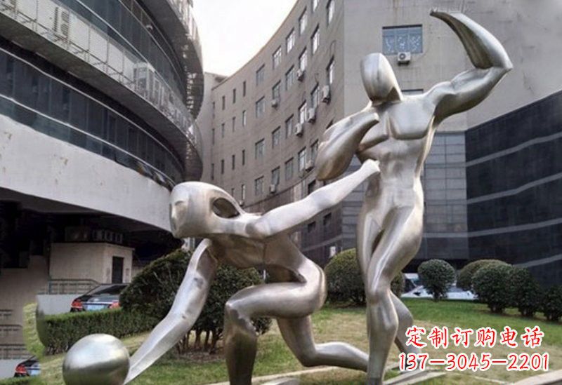 广东不锈钢打保龄球雕塑