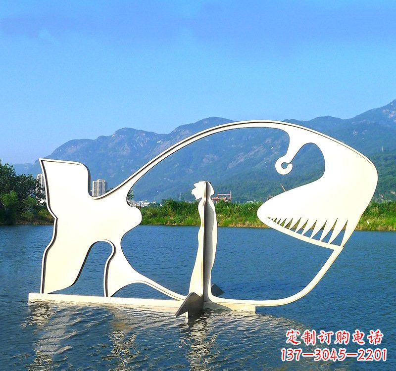 广东精美的不锈钢大型鲸鱼雕塑