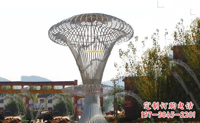 广东不锈钢地图标志城市景观雕塑