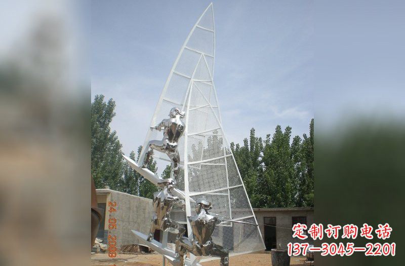 广东不锈钢帆船比赛雕塑