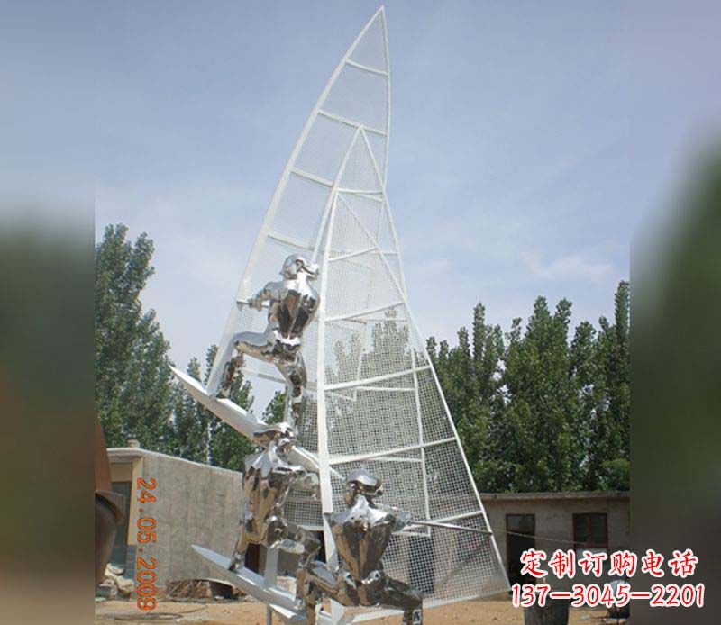 广东不锈钢帆船公园雕塑