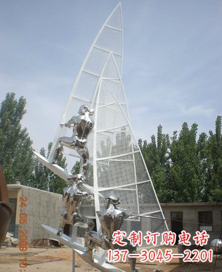 广东不锈钢帆船雕塑