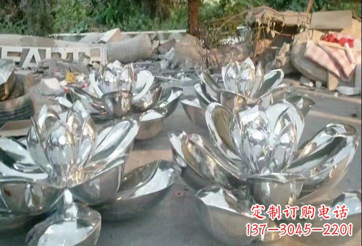 广东不锈钢莲花雕塑一件象征着美丽与自由的作品