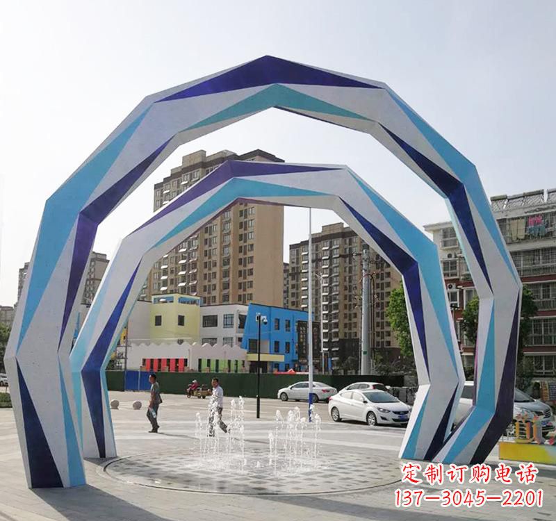 广东不锈钢拱门创意雕塑