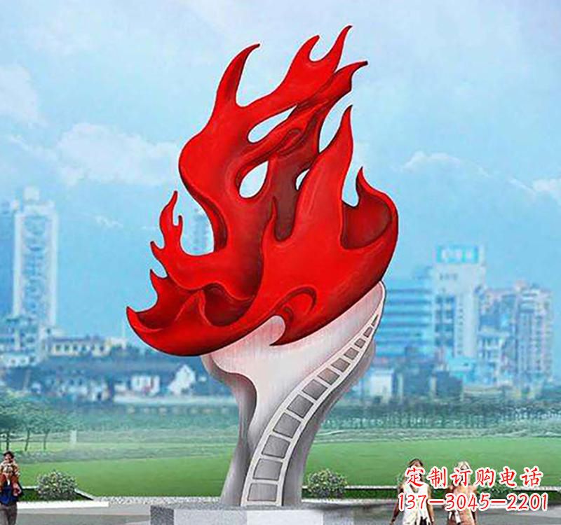 广东不锈钢广场火炬雕塑