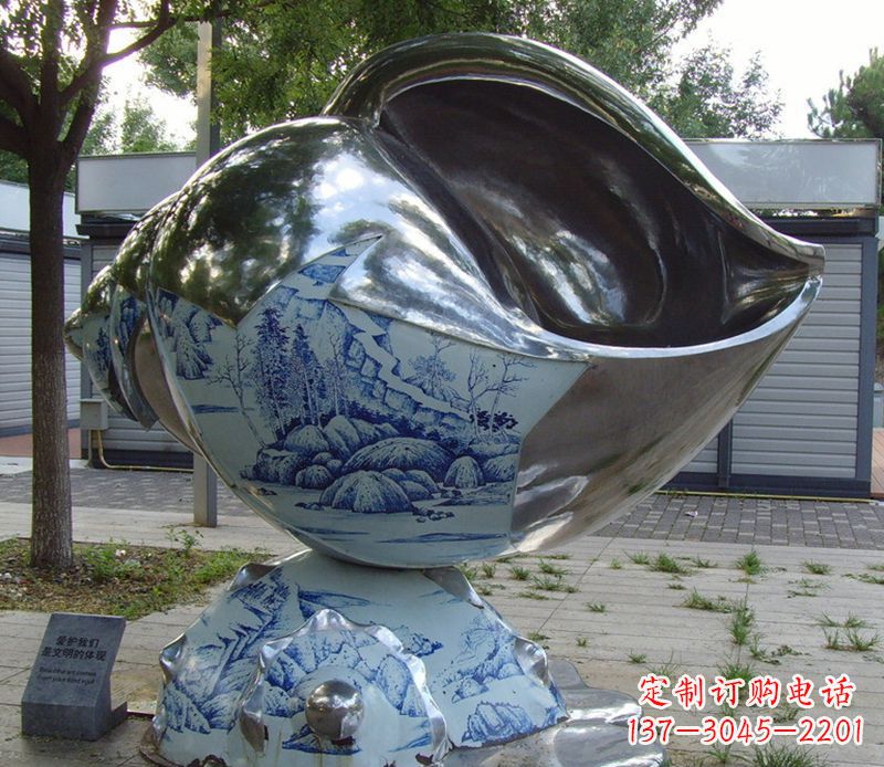 广东不锈钢海螺雕塑精致美观的艺术品