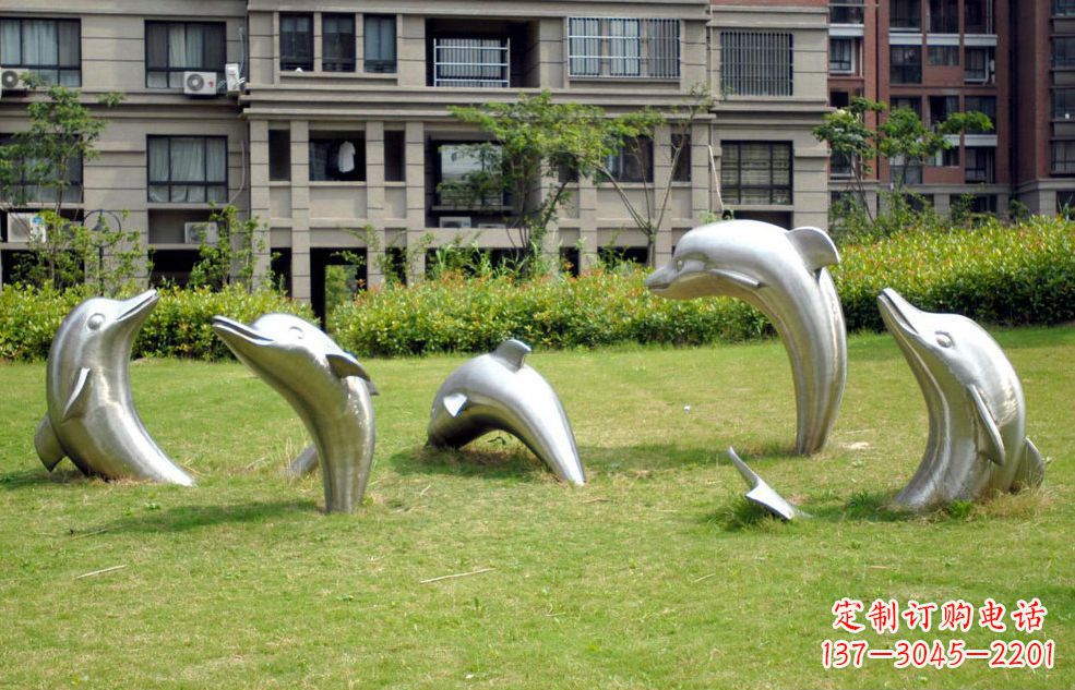 广东不锈钢海豚传承海洋文化的象征