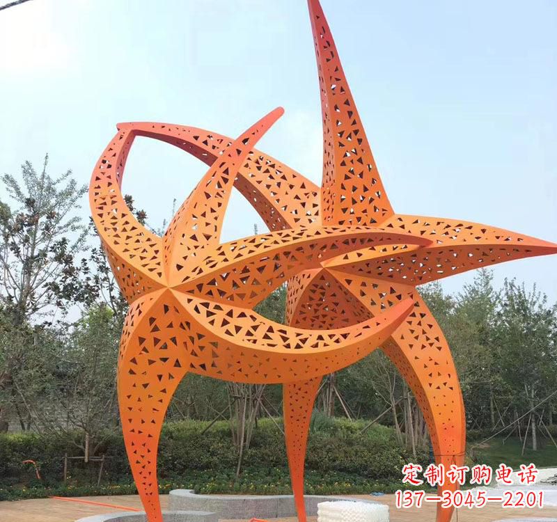 广东不锈钢海星海洋动物雕塑——美丽的海洋艺术