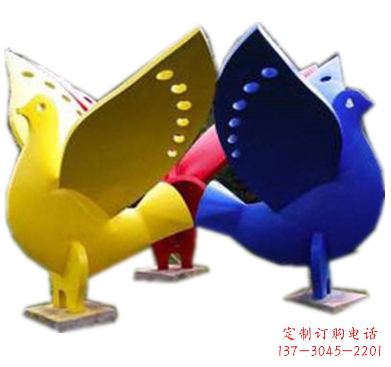广东不锈钢和平鸽雕塑2