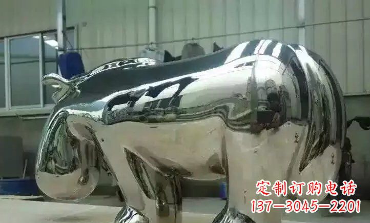 广东不锈钢河马雕塑 (2)