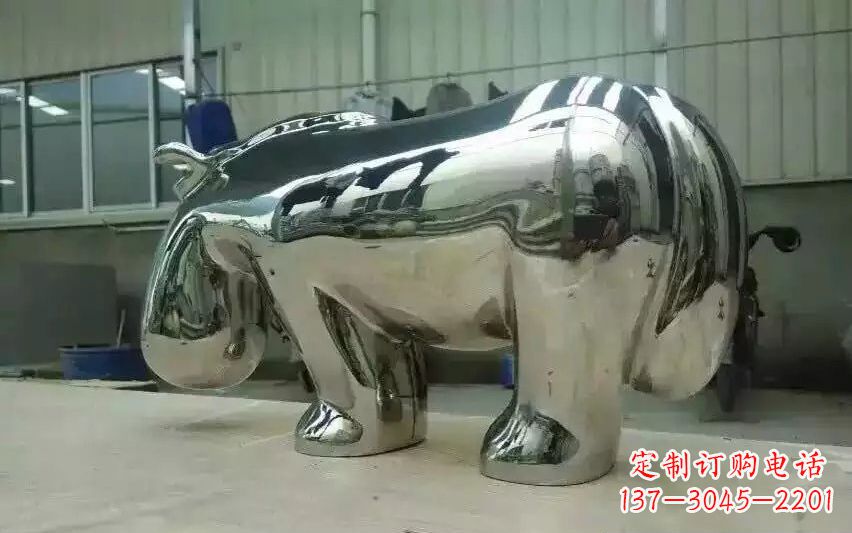 广东不锈钢河马雕塑