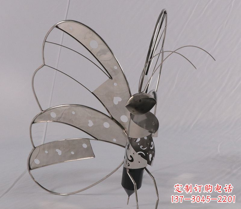 广东不锈钢蝴蝶雕塑精美的艺术品
