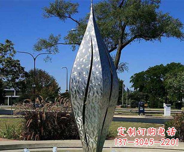 广东不锈钢花骨朵喷泉雕塑