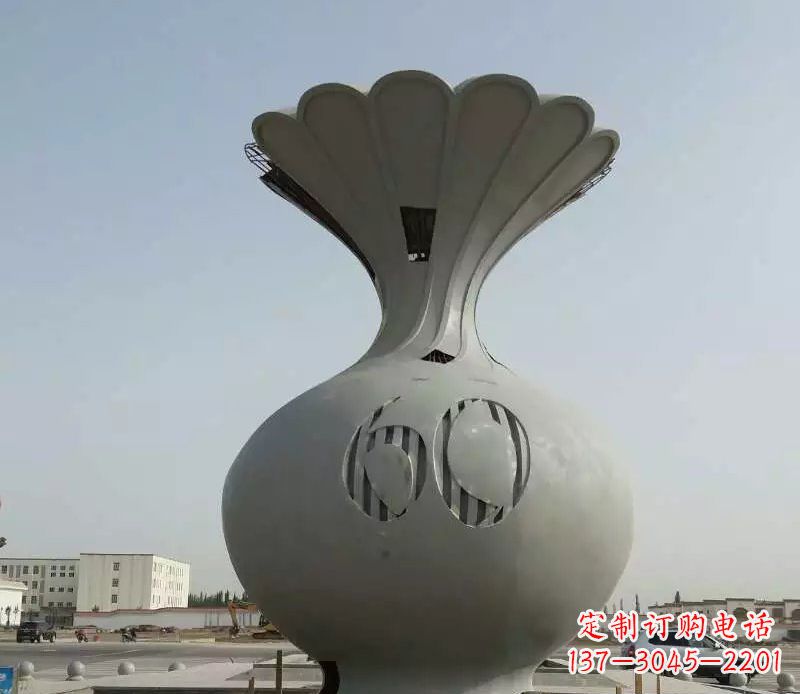 广东不锈钢花篮雕塑