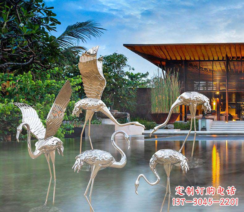 广东不锈钢火烈鸟雕塑1