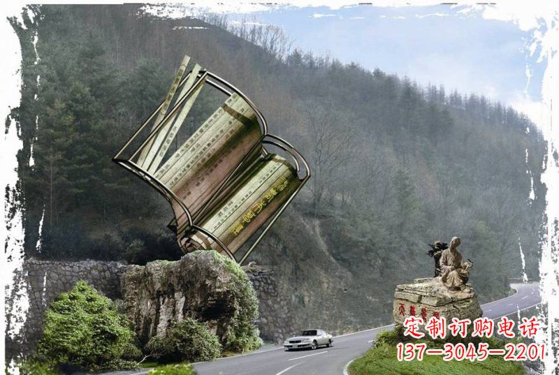 广东神农本草经竹简雕塑——传承中华文化精髓