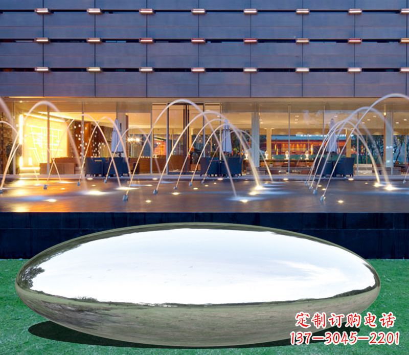 广东不锈钢镜面鹅卵石雕塑