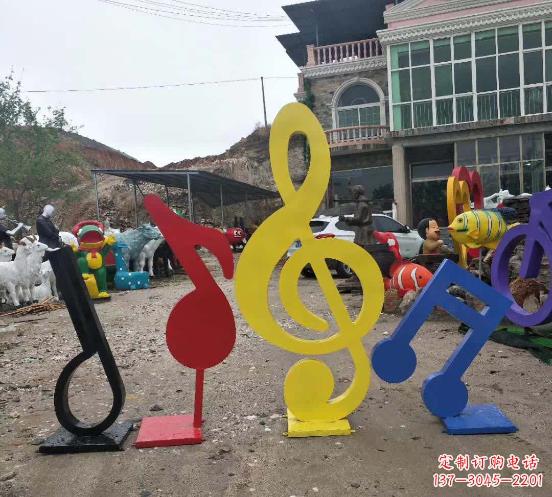 广东不锈钢烤漆音符雕塑1