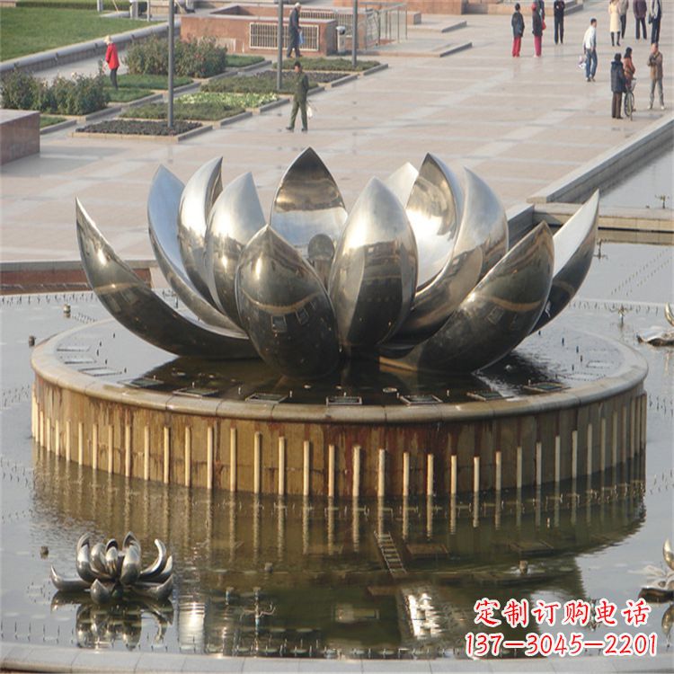 广东不锈钢莲花喷泉——艺术与美的完美结合
