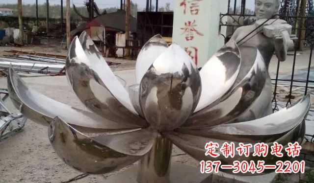 广东不锈钢莲花景观雕塑
