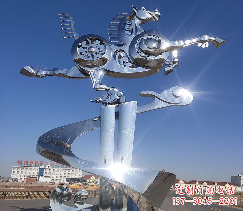 广东不锈钢马踏飞燕雕塑——精美的艺术品