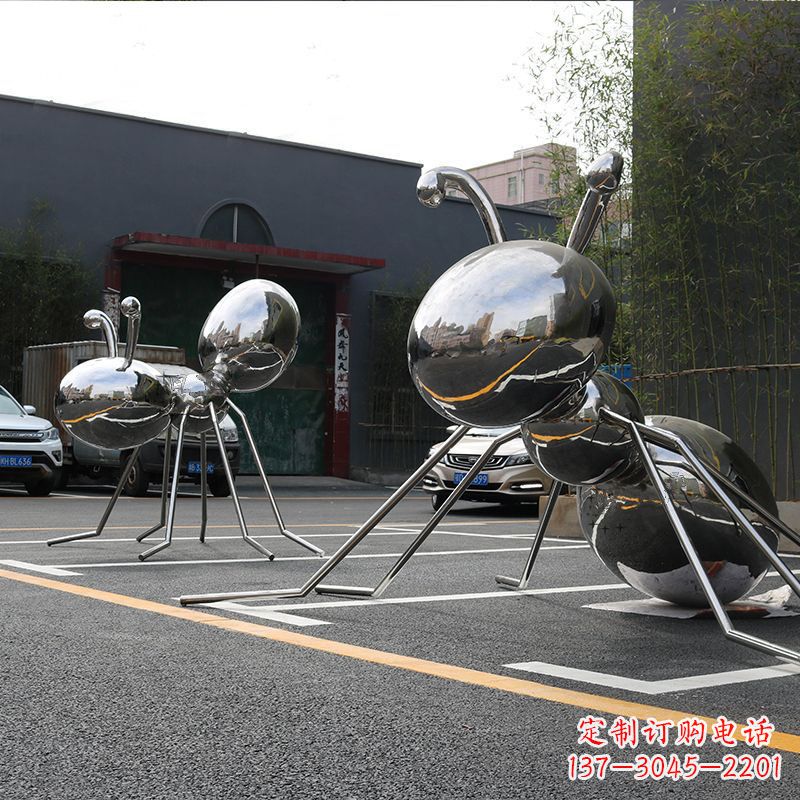广东不锈钢蚂蚁城市街道雕塑摆件