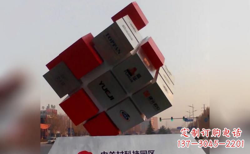 广东不锈钢魔方雕塑 (3)