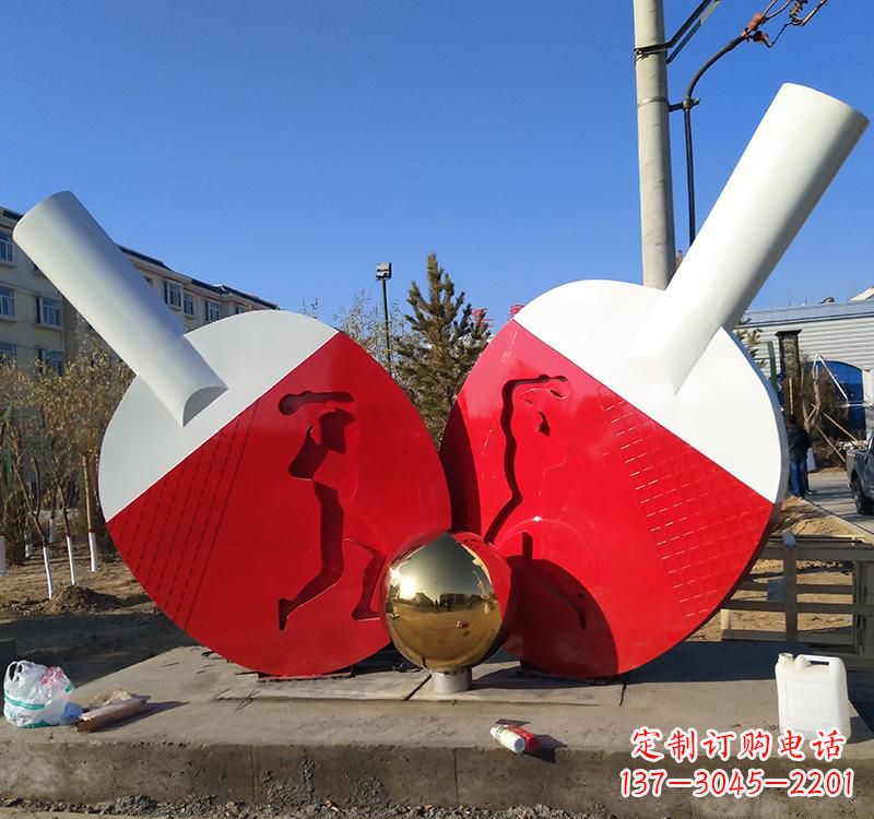 广东乒乓球雕塑一种古老运动的艺术表现