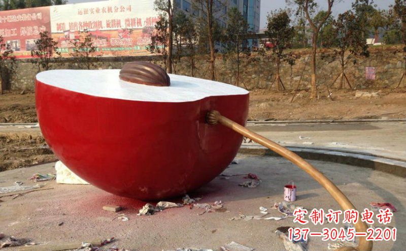 广东不锈钢苹果雕塑艺术与实用的结合