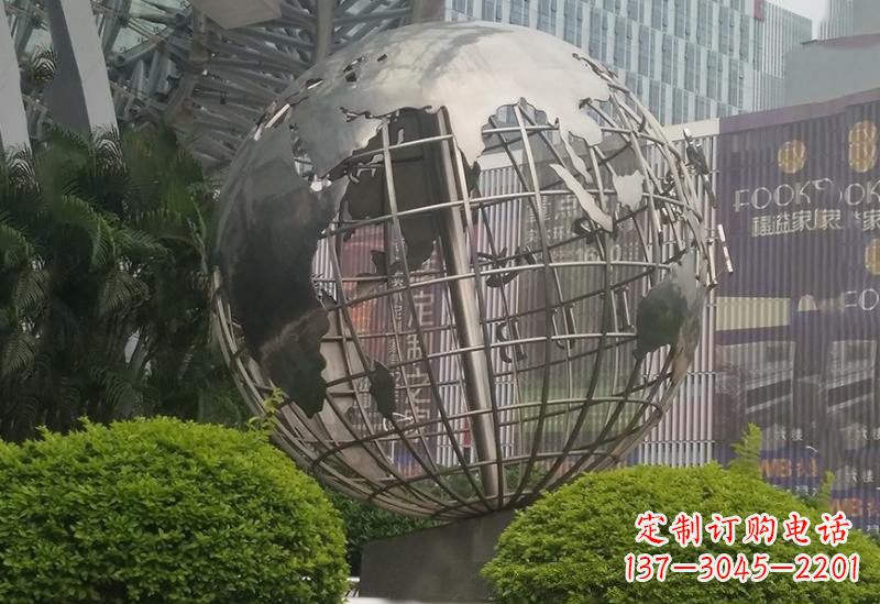 广东不锈钢企业地球仪雕塑