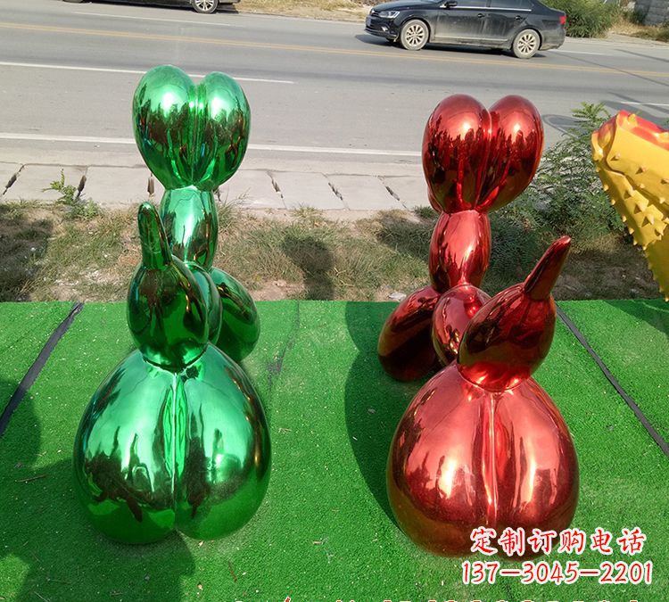 广东不锈钢气球狗雕塑