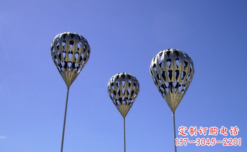 广东不锈钢气球降落伞雕塑