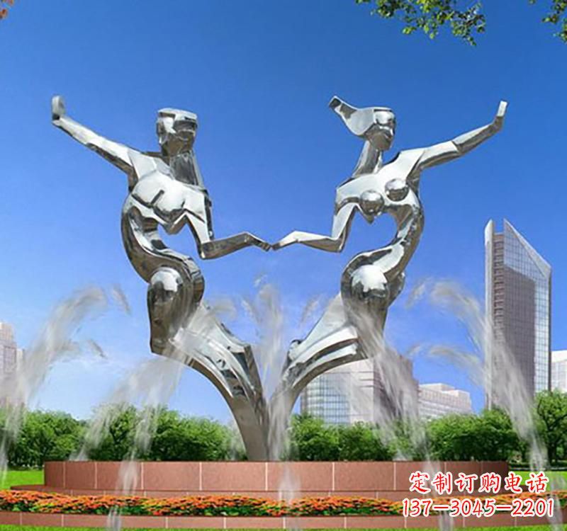 广东不锈钢情侣人物雕塑