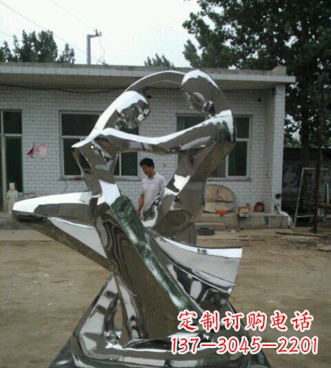 广东不锈钢情侣跳舞雕塑