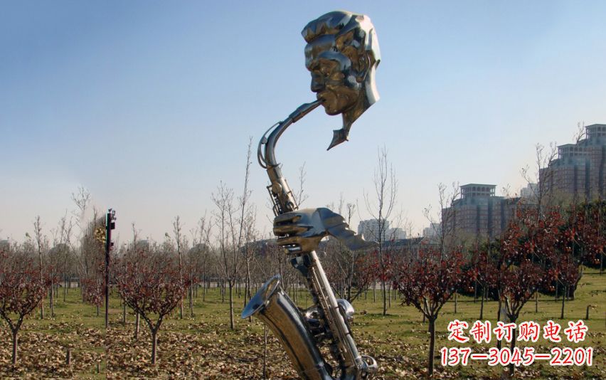 广东不锈钢萨克斯雕塑